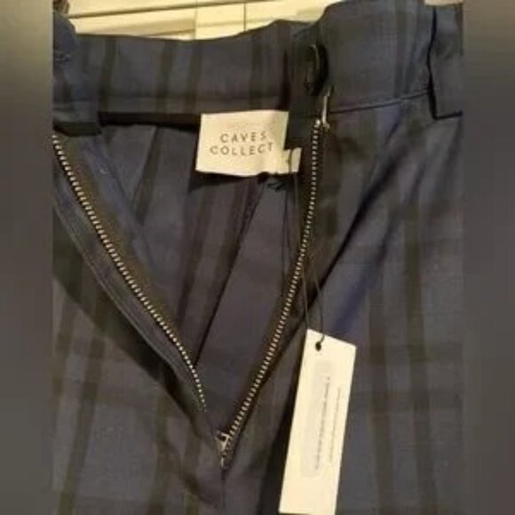 ❤️🔥NWT❤️🔥 Caves Collect Alice Ciggie Trousers in Blue Check, AU size 8 = us4 - Picture 4 of 5